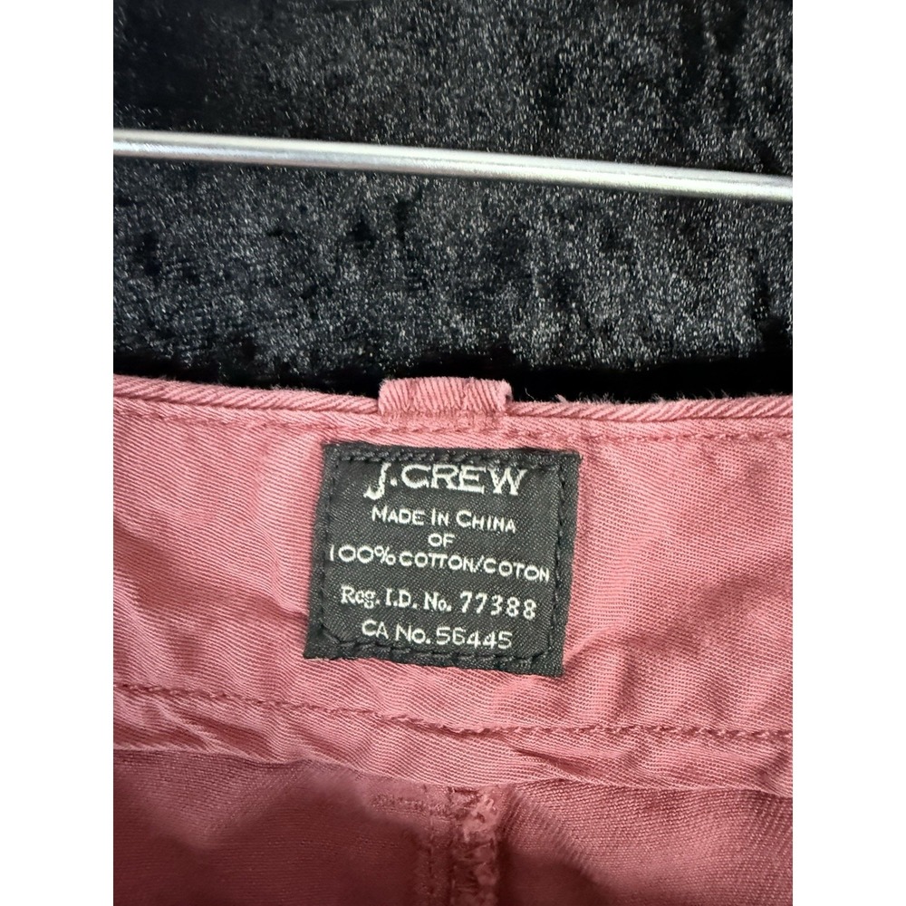 J.Crew Shorts Womens 33 Red Chino Stretch Flat Front‎ Pockets Casual - Picture 2 of 6